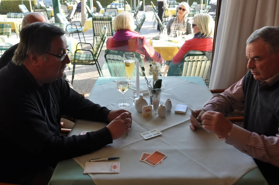 SemiFinalspiel Peter Benz gegen#den späteren Sieger Robert Samitz