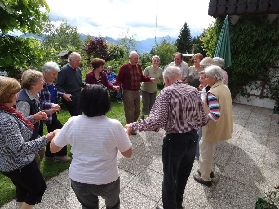 bei Rauters auf der Terrasse
