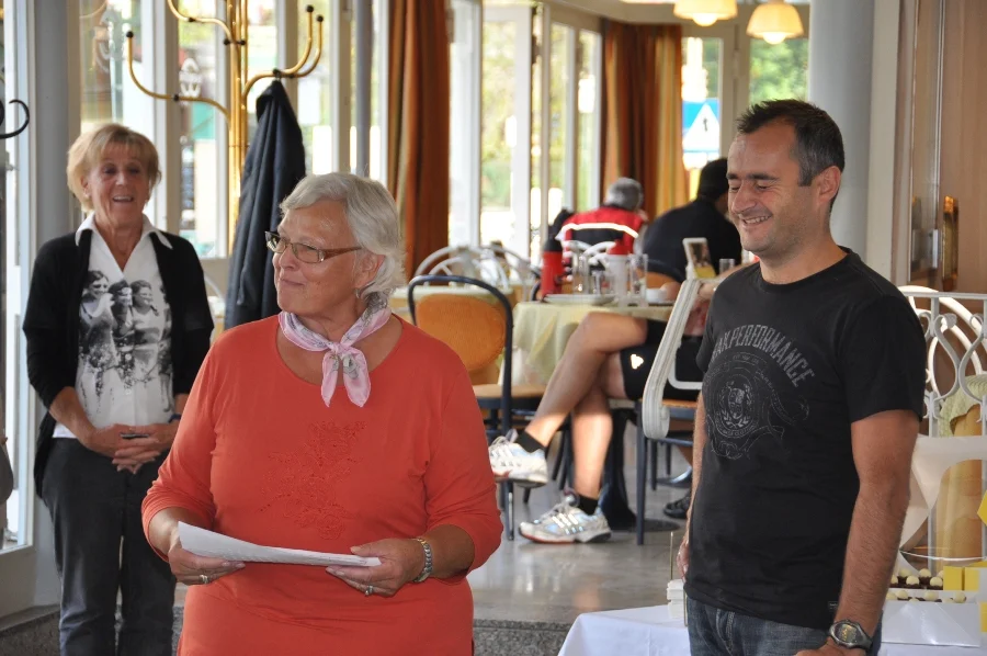 Martin Wienerroither der 3.#mit Obfrau bei der Siegerehrung