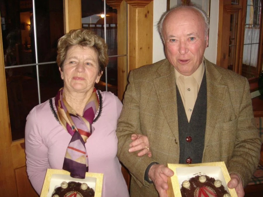 Die Gewinner des Bauernschnapsen#Greti Lackner und#Hans Valente