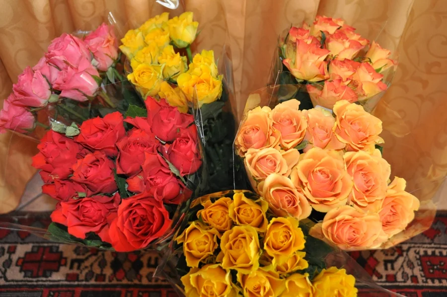 Für jede Dame geb es eine Rose#überreicht und gependet#von Vbm. Alfred Walter.#Herzlichen Dank