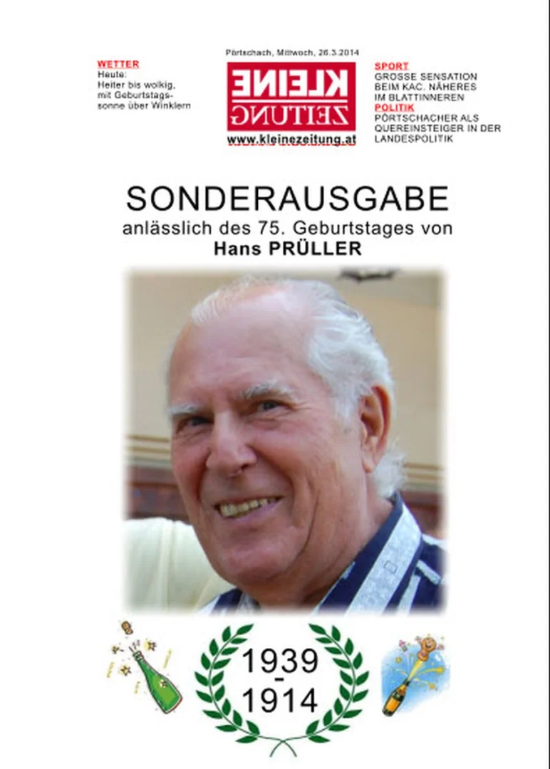 Die Vorderseite der Kleinen Zeitung Sonderausgabe