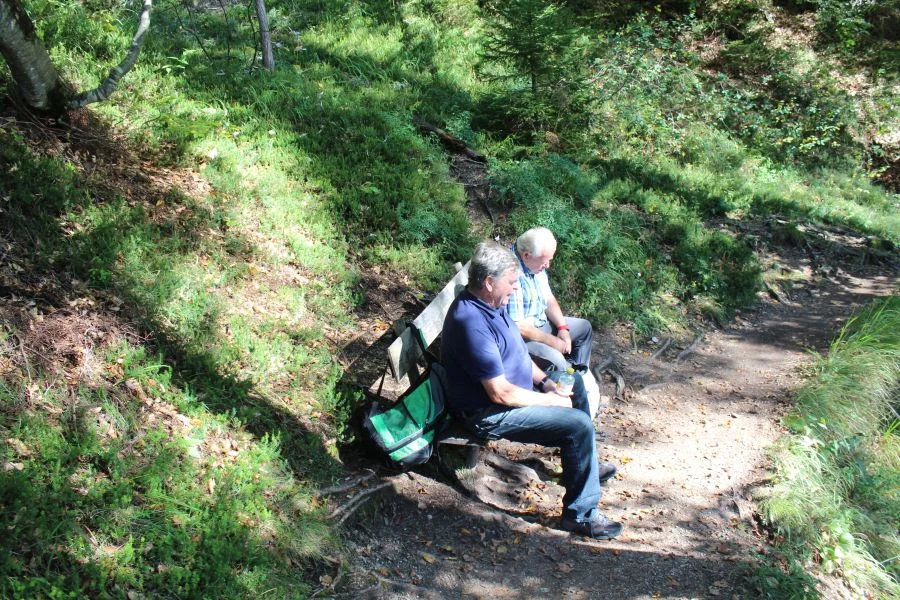 Erste Rastpause am Ronacherfelsen
