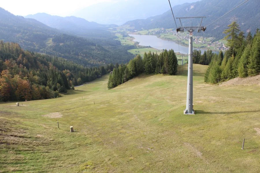 Ein Blick vom Vierersessellift