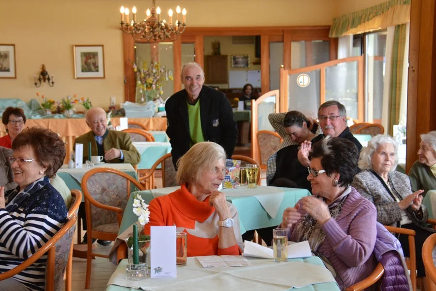 Vzbgm. Alfred Walter sichtlich glücklich und zufrieden