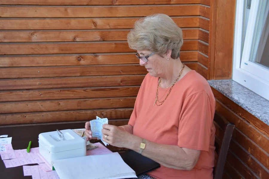 Kassier Hilde Czerny hatte viel zu tun