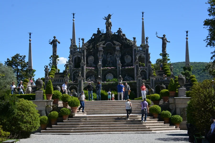Die terrassenförmigen Gärten #auf der +Isola Bella+