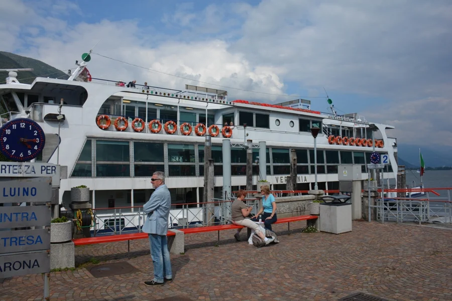 Mit dem Schiff ging es zurück#nach Stresa