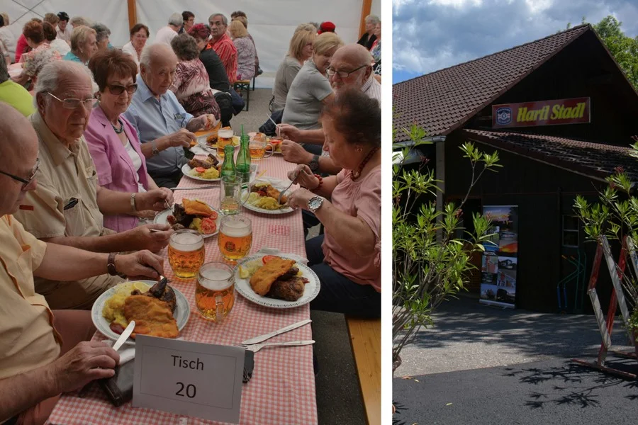 Ein +Puntigamer+ und ein#+Senza-Confini-Teller+