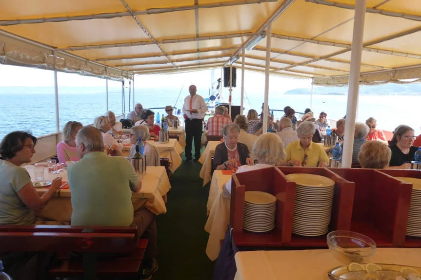 unser Steward war ein Lustiger